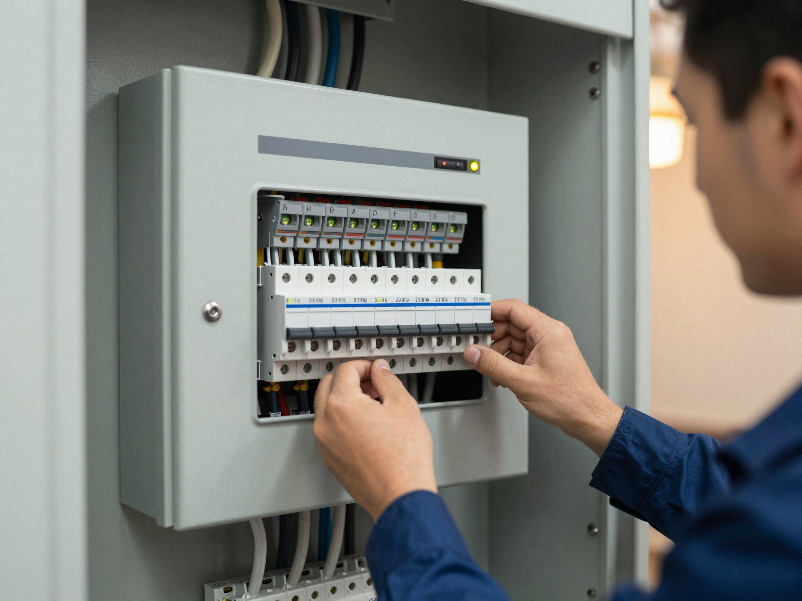 Completed residential electrical panel installation